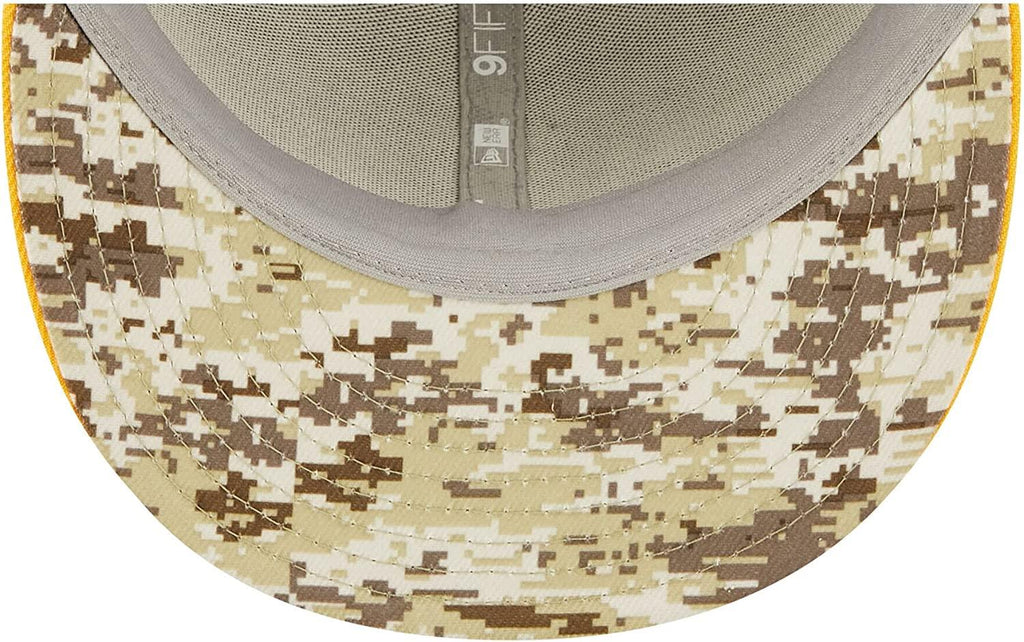 New Era NFL Men's Pittsburgh Steelers 2022 Salute To Service 9FIFTY Snapback Hat Black/Yellow OSFA