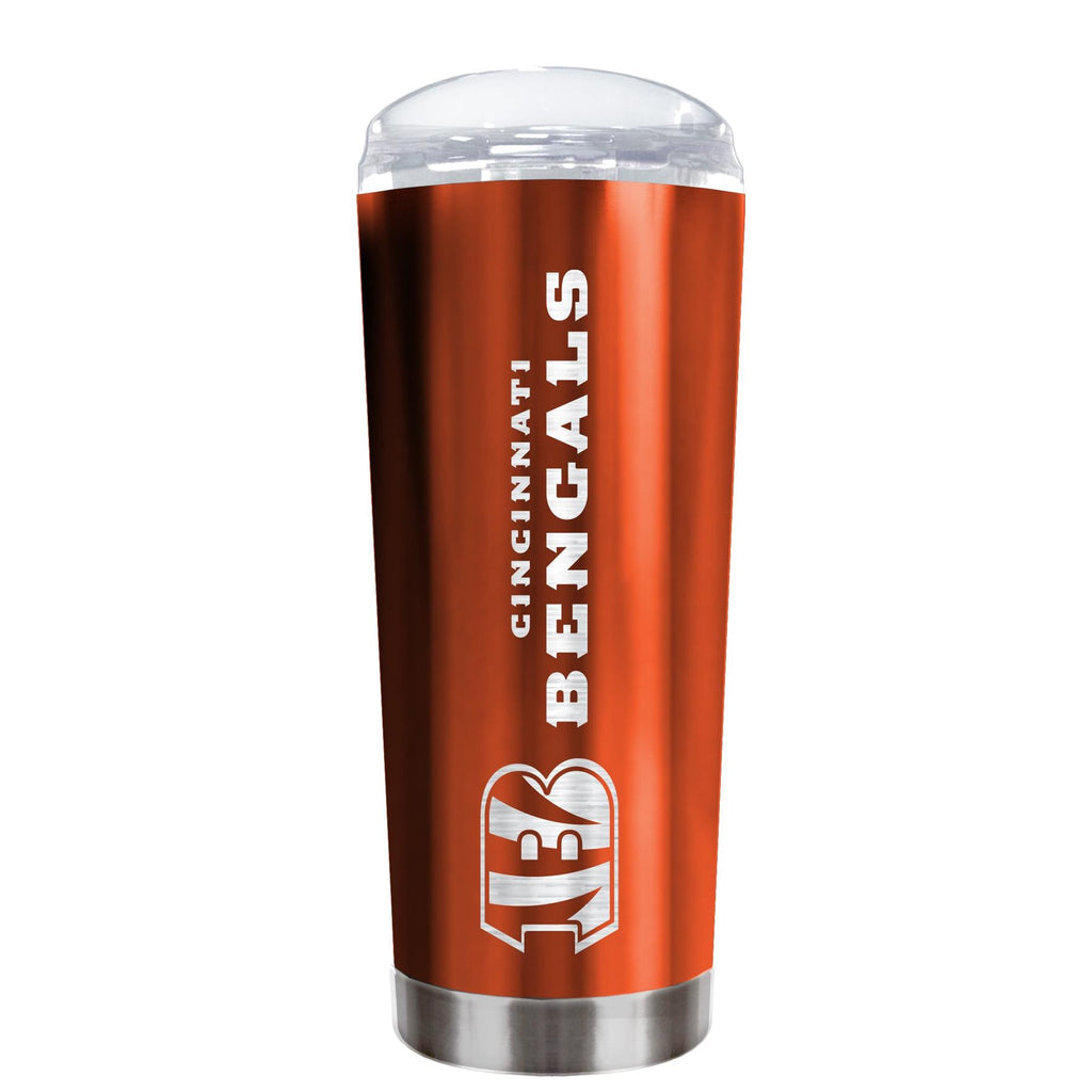 Great American Products NFL Cincinnati Bengals Powder Coated ROADIE Travel Tumbler 18oz Orange