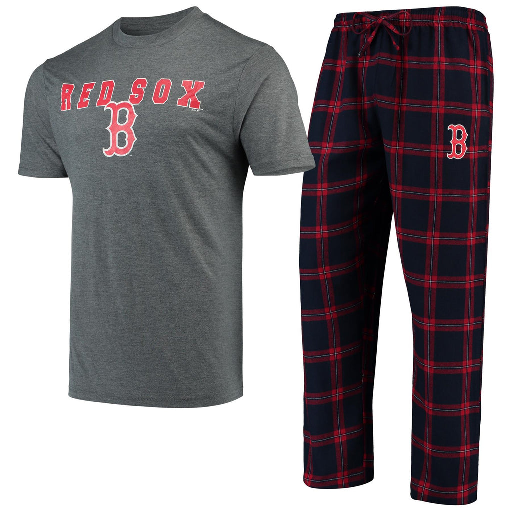 Concepts Sport MLB Men's Boston Red Sox Troupe Shirt And Pants Pajama Sleepwear 2-Piece Set
