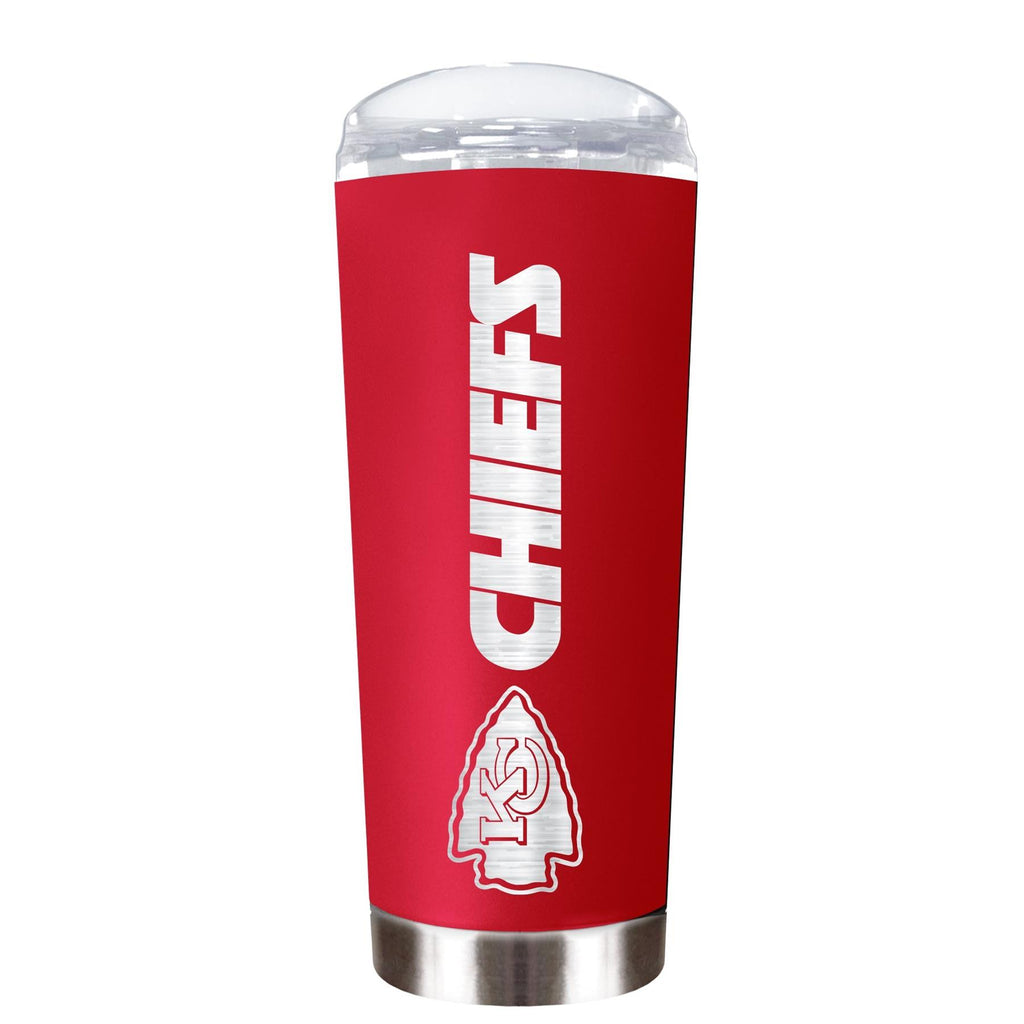 Great American Products NFL Kansas City Chiefs Powder Coated ROADIE Travel Tumbler 18oz Red