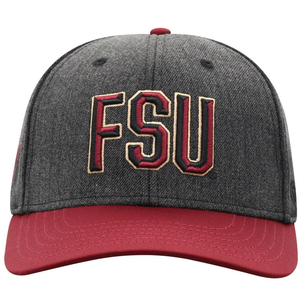 Top Of The World NCAA Men's Florida State Seminoles Chizil Adjustable Hat Charcoal/Garnet One Size