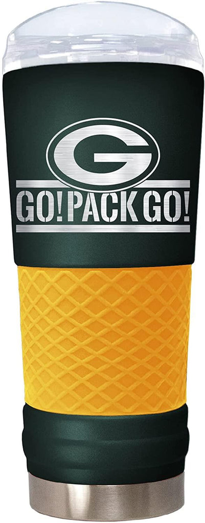 Great American Products NFL Green Bay Packers Powder Coated Rally Cry Draft Tumbler 24oz