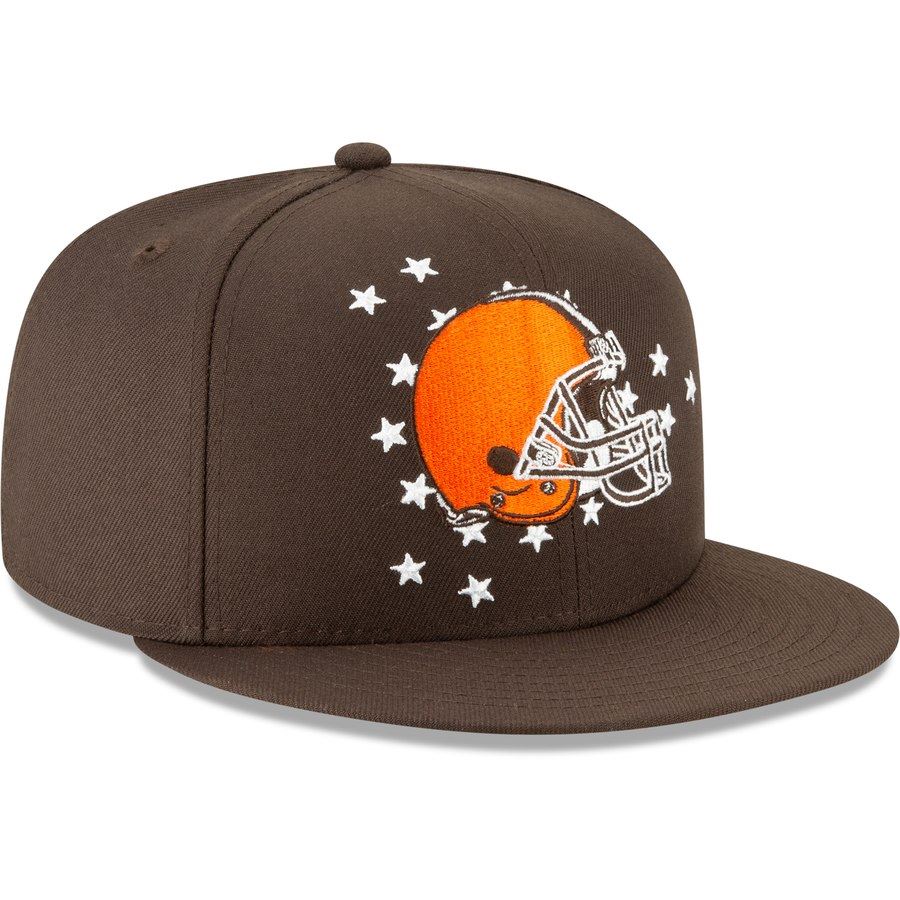 New Era NFL Men's Cleveland Browns 2019 NFL Draft On Stage Official 9FIFTY Adjustable Snapback Hat Brown OSFA