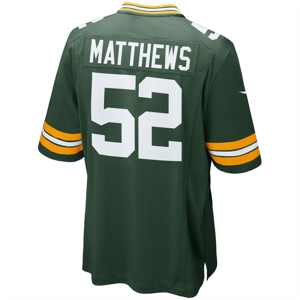 Nike NFL Youth #52 Clay Matthews Green Bay Packers Game Jersey