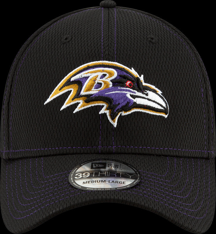 New Era NFL Men's Baltimore Ravens 2019 Sideline Road Official 39THIRTY Flex Hat