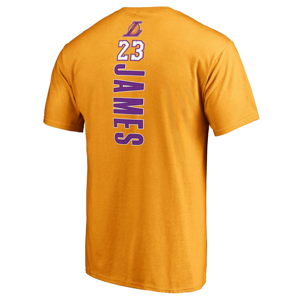 NBA Men's #23 LeBron James Los Angeles Lakers Backer Name & Number T-Shirt