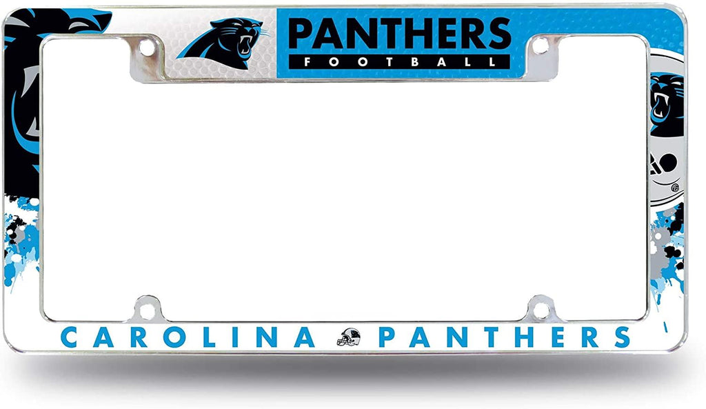 Rico NFL Carolina Panthers Auto Tag All Over Chrome Frame AFC