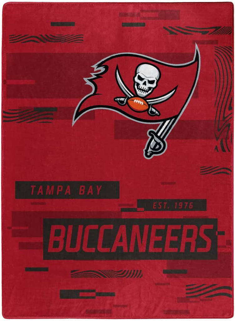 NFL Tampa Bay Buccaneers Digitize Design Royal Plush Raschel Blanket