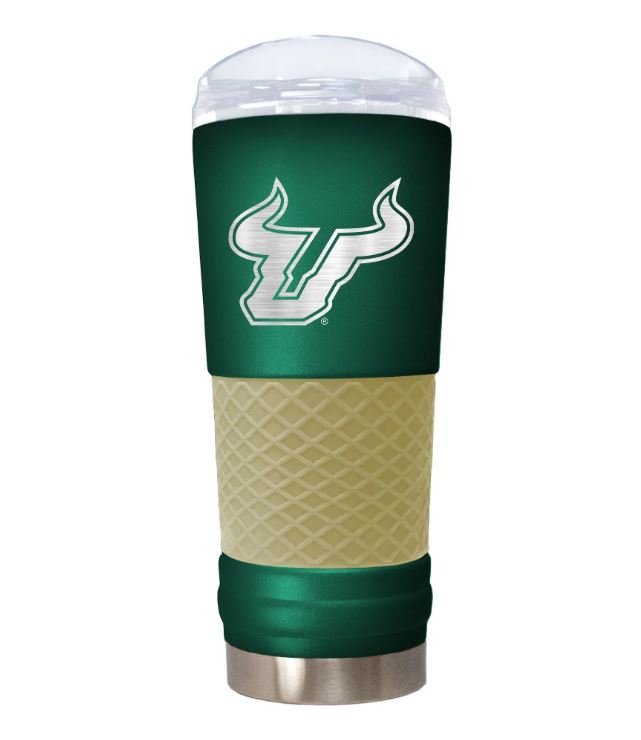 Great American Products NCAA South Florida Bulls (USF) Powder Coated Draft Tumbler 24oz Black