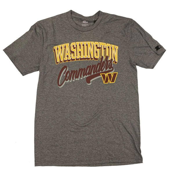 Starter NFL Men's Washington Commanders Slanted Mode T-Shirt XX-Large / Heathered Charcoal