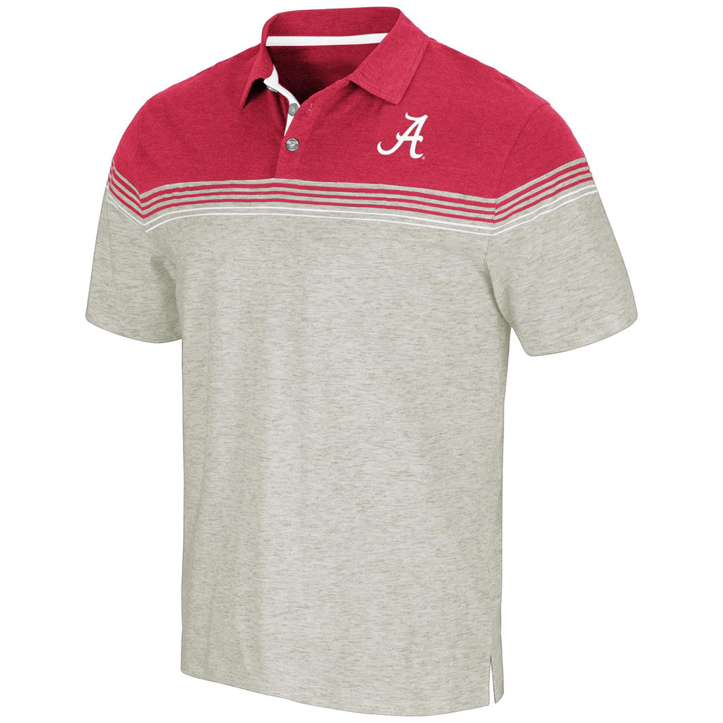 Colosseum NCAA Men's Alabama Crimson Tide Hill Valley Polo
