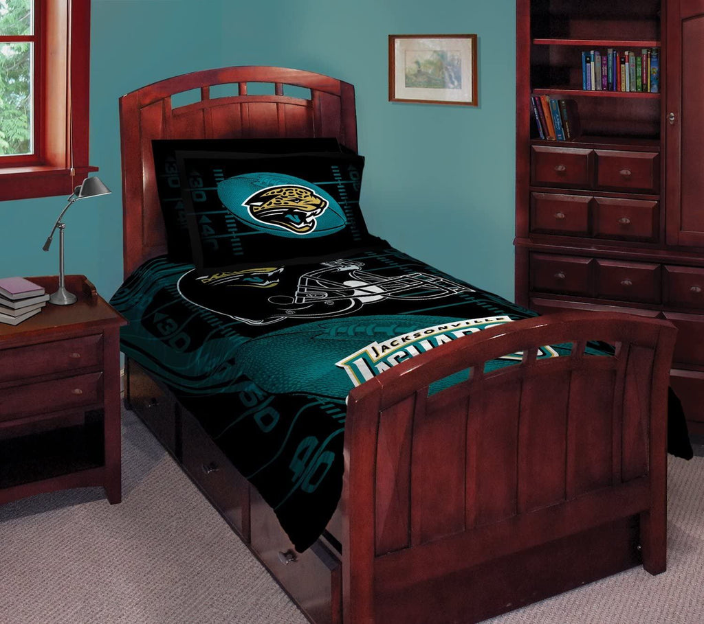 Jacksonville Jaguars Twin Comforter and Sham Set