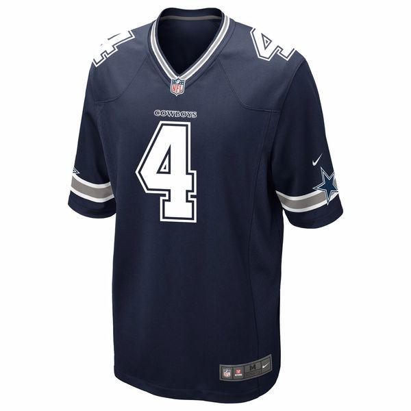 Blue Nike NFL Dallas Cowboys Prescott #4 Jersey Junior