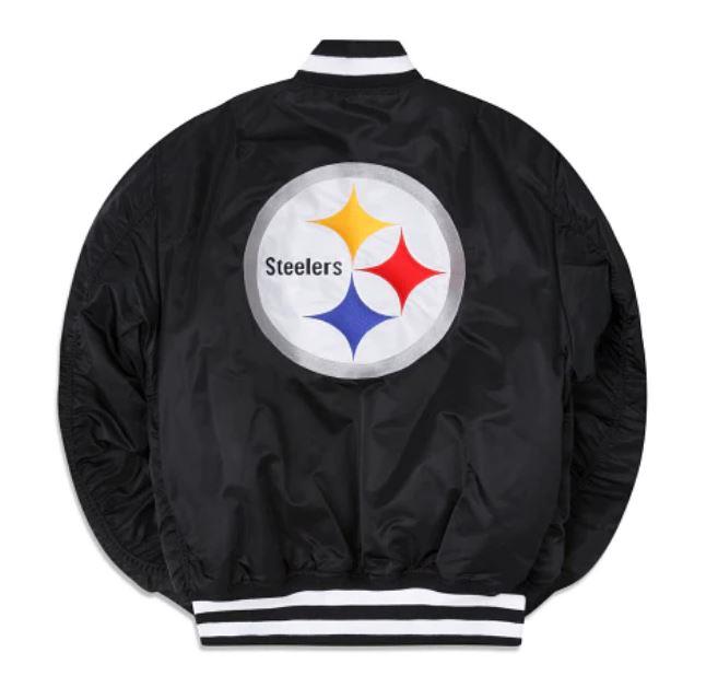 New Era NFL Men's Pittsburgh Steelers Reversible Alpha Industries MA-1 Bomber Jacket