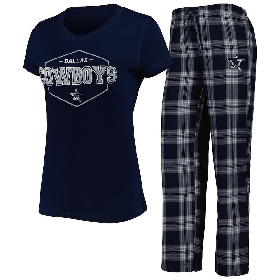 Concepts Sport NFL Women's Dallas Cowboys Badge Shirt And Pants Pajama Sleepwear Set