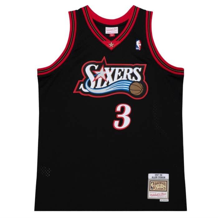 Mitchell & Ness NBA Men's Philadelphia 76ers Allen Iverson 1997-98 Hardwood Classics Swingman Road Jersey