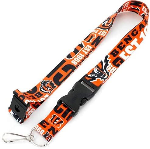 Aminco NFL Cincinnati Bengals Dynamic Lanyard Keychain Badge Holder