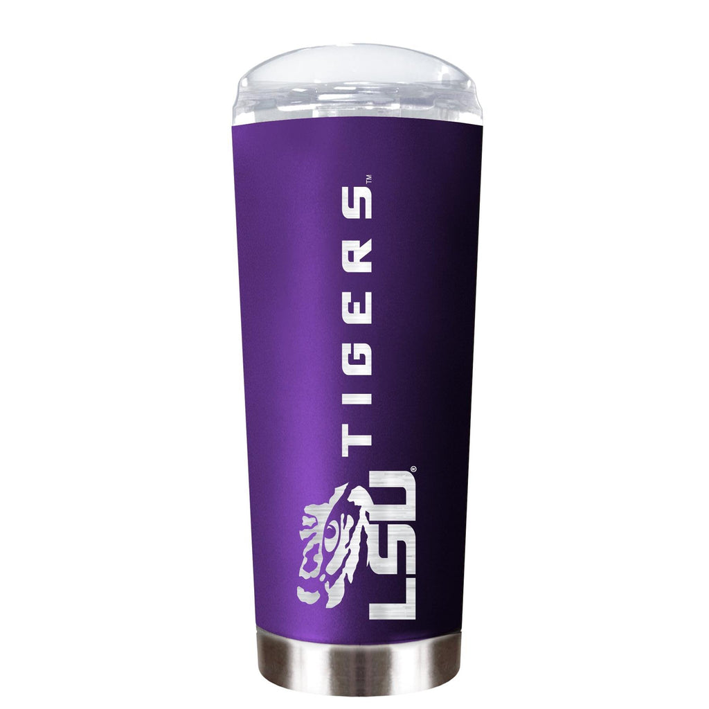 Great American Products NCAA LSU Tigers Powder Coated ROADIE Travel Tumbler 18oz Purple
