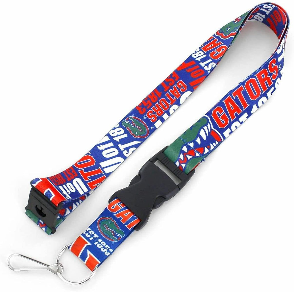 Aminco NCAA Florida Gators Dynamic Lanyard Keychain Badge Holder With Safety Clip