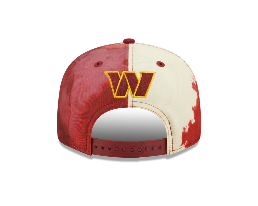 New Era NFL Men's Washington Commanders Ink 9FIFTY Adjustable Snapback Hat Burgundy OSFM
