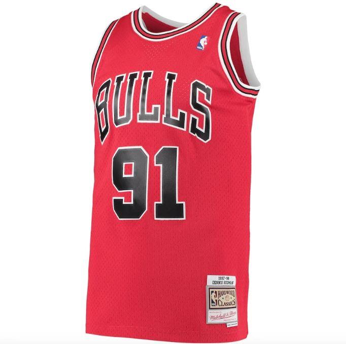 Mitchell & Ness NBA Men's Bulls Dennis Rodman 1997-98 Swingman Road Jersey