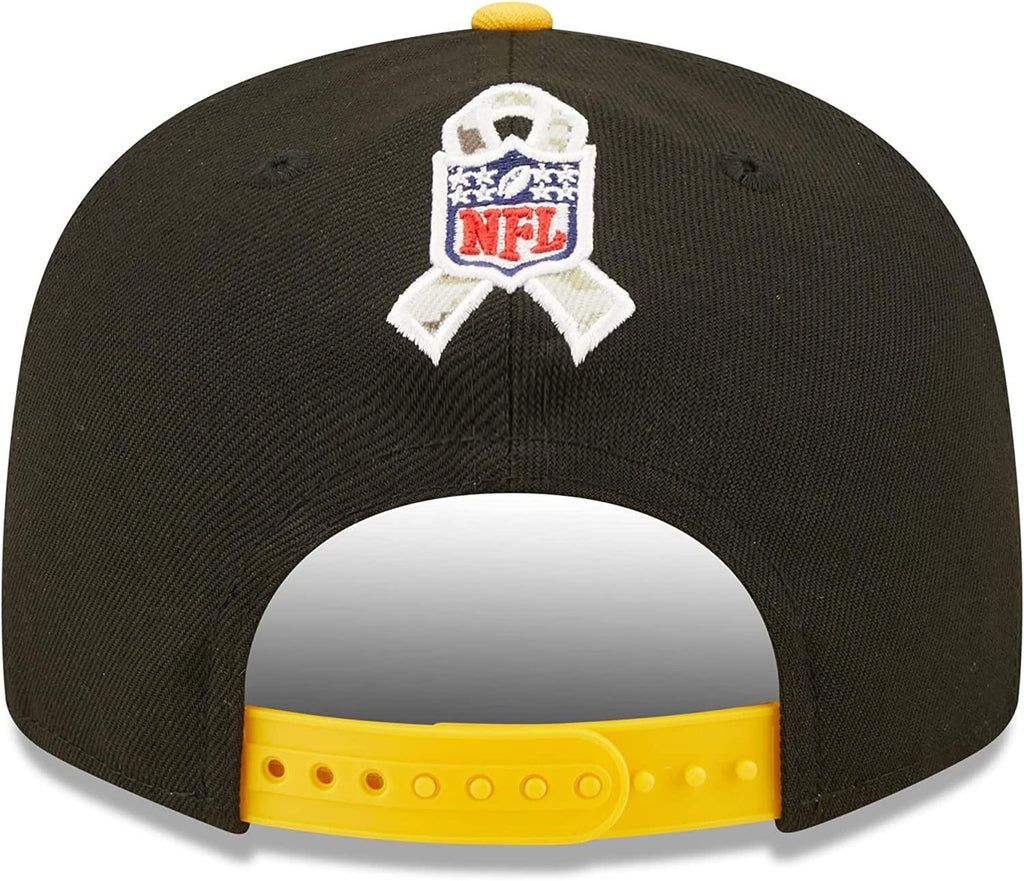 New Era NFL Men's Pittsburgh Steelers 2022 Salute To Service 9FIFTY Snapback Hat Black/Yellow OSFA