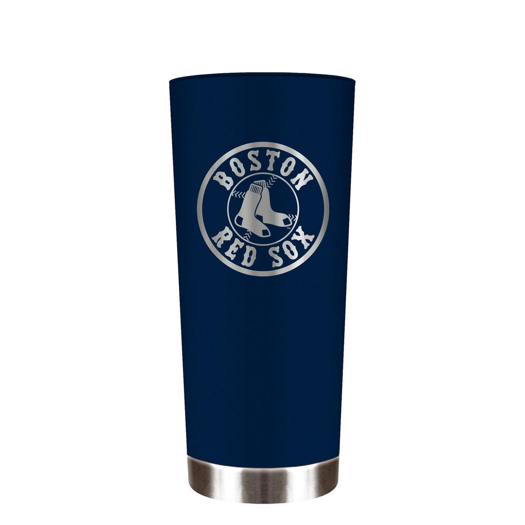 Great American Products MLB Boston Red Sox Powder Coated ONYX Travel Tumbler 18oz Blue