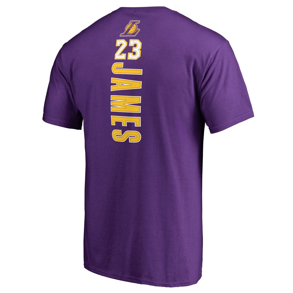 NBA Men's #23 LeBron James Los Angeles Lakers Backer Name & Number T-Shirt