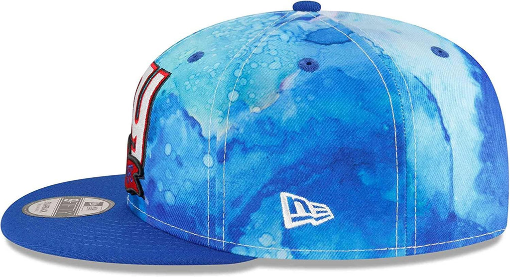 New Era NFL Men's New York Giants Ink 9FIFTY Adjustable Snapback Hat Blue OSFM