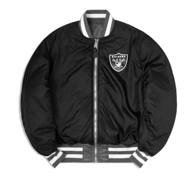 New Era NFL Men's Las Vegas Raiders Reversible Alpha Industries MA-1 Bomber Jacket