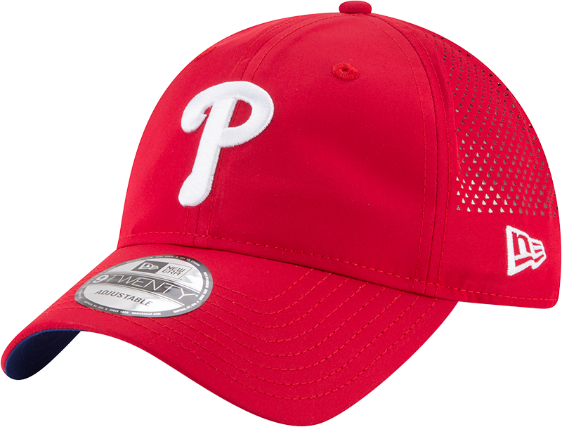 New Era MLB Men's Philadelphia Phillies Perf Pivot 9TWENTY Adjustable Hat Red OSFA