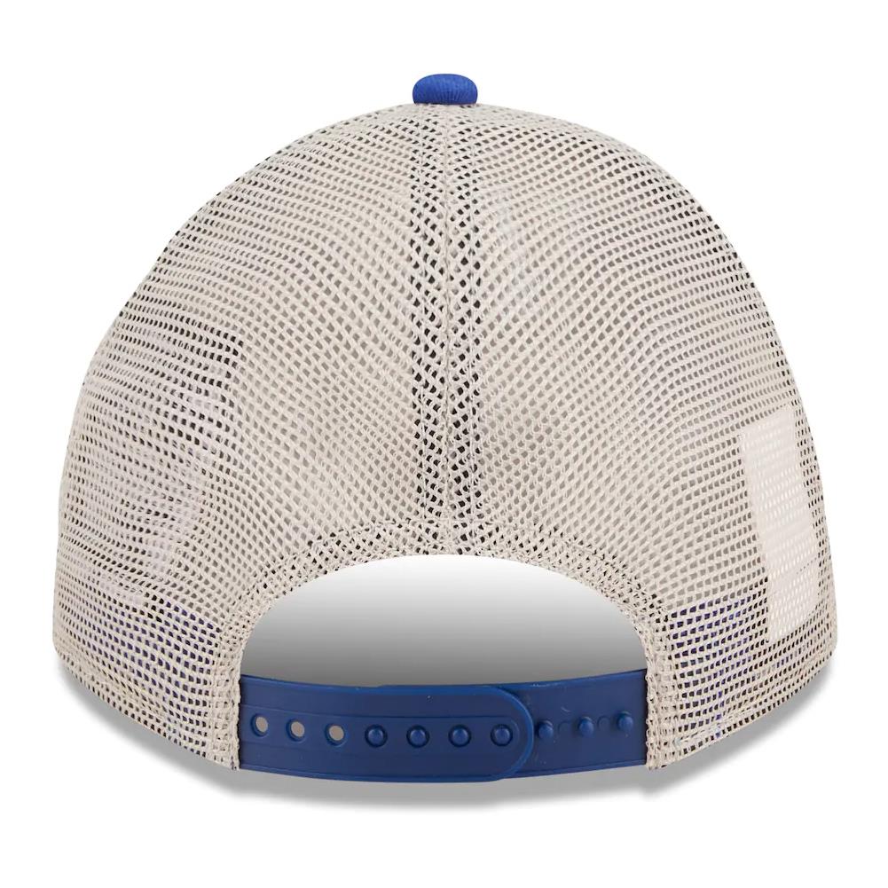 New Era NFL Men's New York Giants Flag 9TWENTY Adjustable Trucker Hat Blue/Khaki One Size