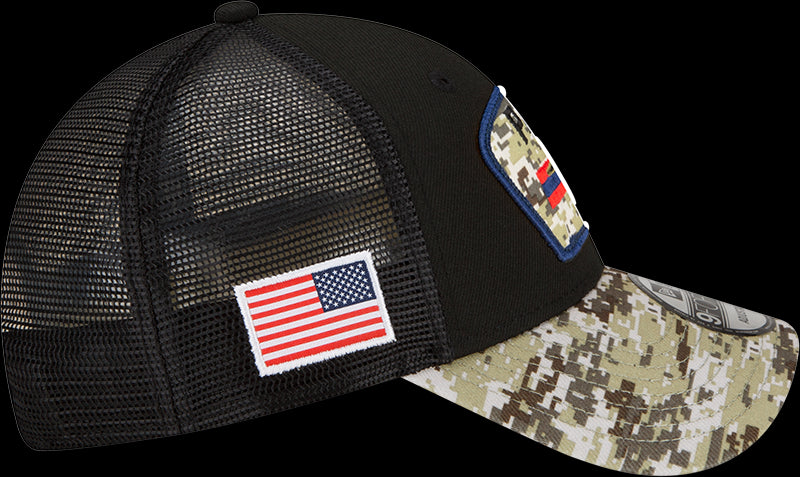 New Era NFL Men's New England Patriots 2021 Salute To Service 9Forty Snapback Adjustable Hat Black/Digital Cam