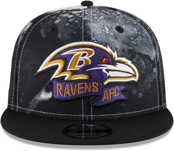 Men's New Era Black Baltimore Ravens 2022 Sideline Cuffed Pom