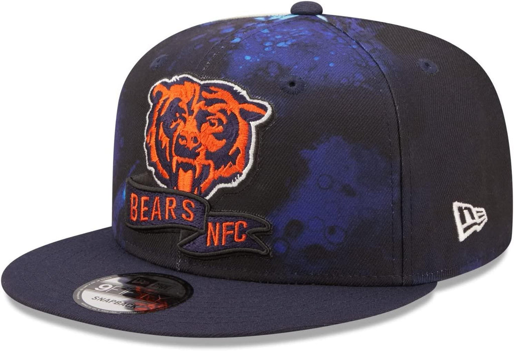 New Era NFL Men's Chicago Bears 2022 Sideline 9FIFTY Ink Dye Snapback Hat Navy OSFM