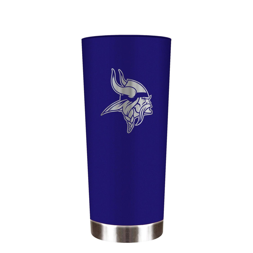 Great American Products NFL Minnesota Vikings Powder Coated ONYX Travel Tumbler 18oz Purple