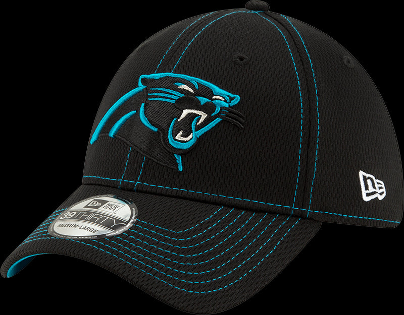 New Era NFL Men's Carolina Panthers 2019 Sideline Road Official 39THIRTY Flex Hat