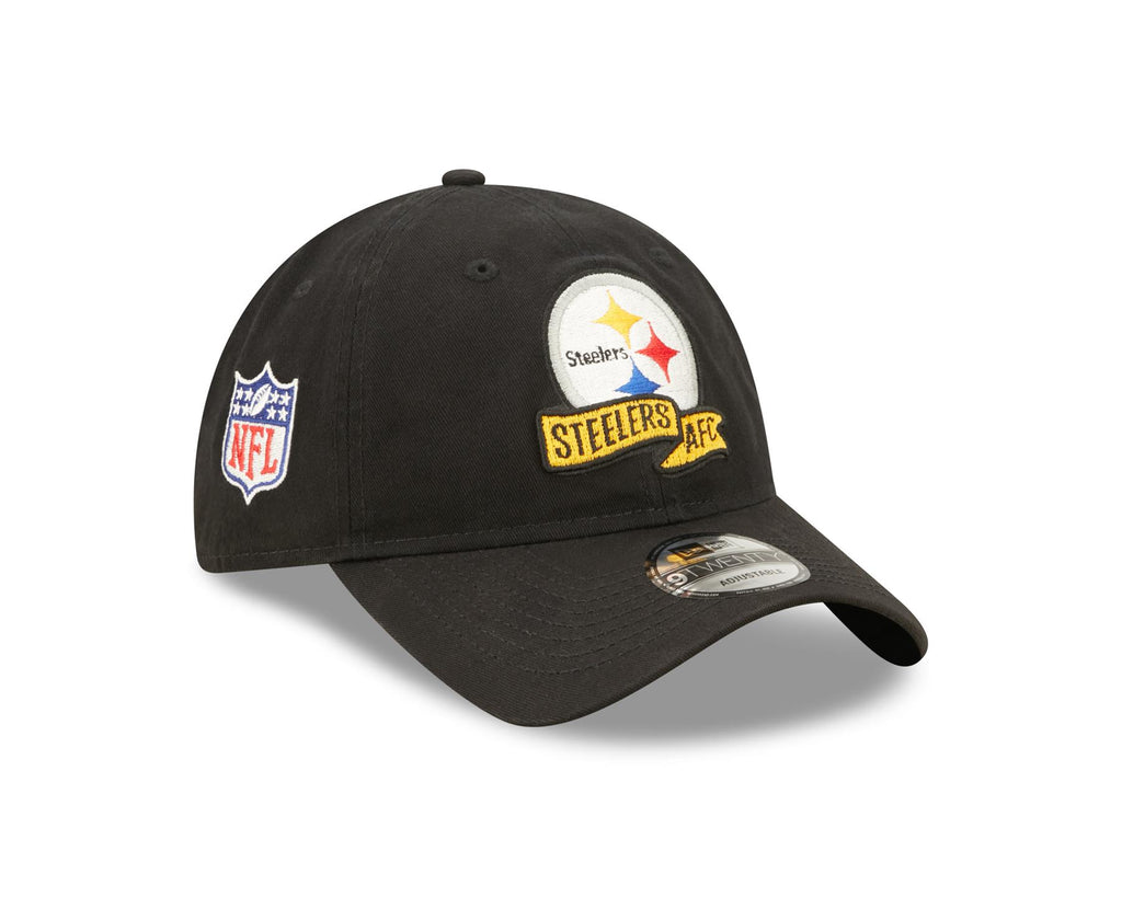 New Era NFL Men's Pittsburgh Steelers NFL Sideline Home 2022 9TWENTY Adjustable Hat Black