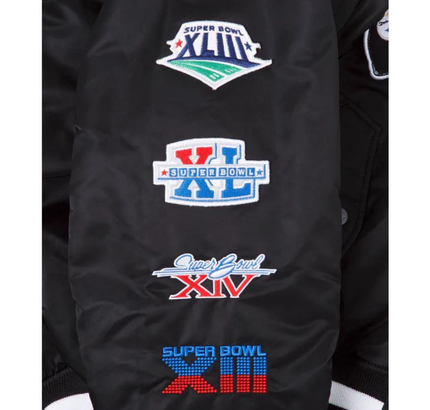 New Era NFL Men's Pittsburgh Steelers Reversible Alpha Industries MA-1 Bomber Jacket
