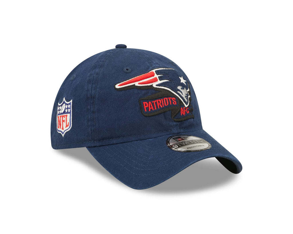 New Era NFL Men's New England Patriots NFL Sideline Home 2022 9TWENTY Adjustable Hat Navy