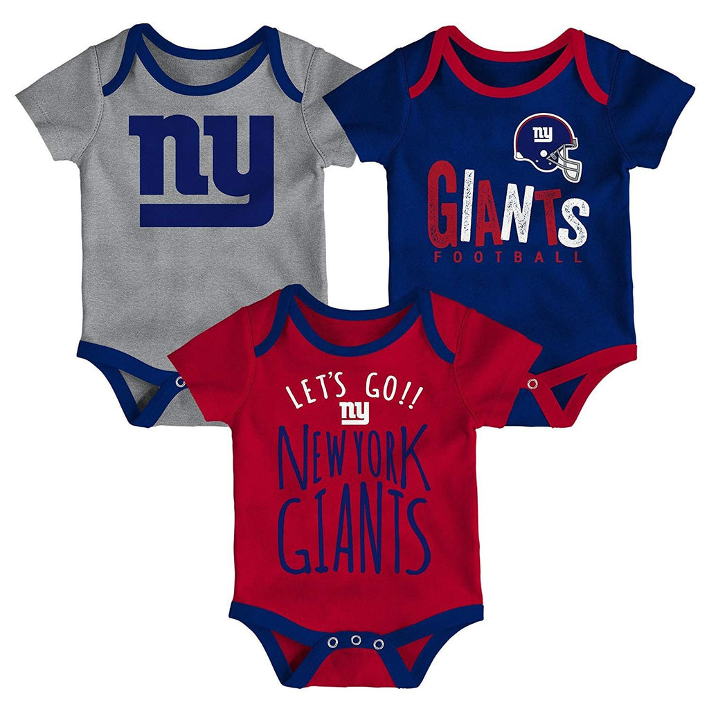 Outerstuff NFL New York Giants Infant Little Tailgater 3-Piece Creeper Set