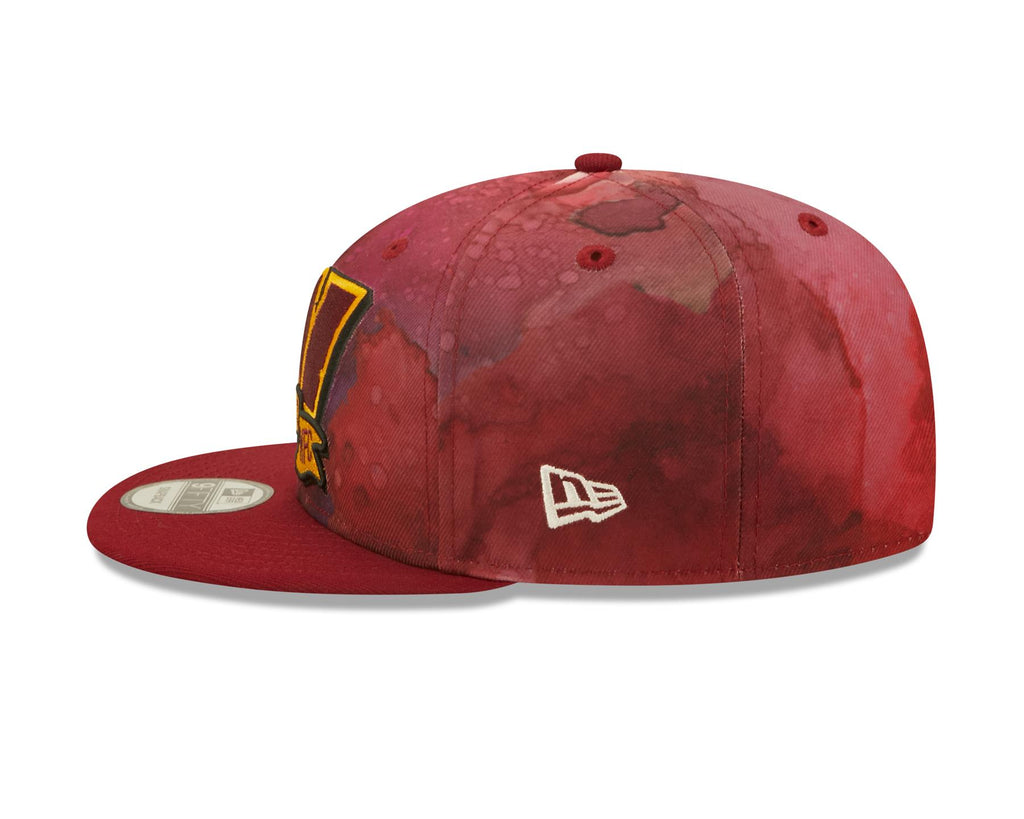 New Era NFL Men's Washington Commanders Ink 9FIFTY Adjustable Snapback Hat Burgundy OSFM