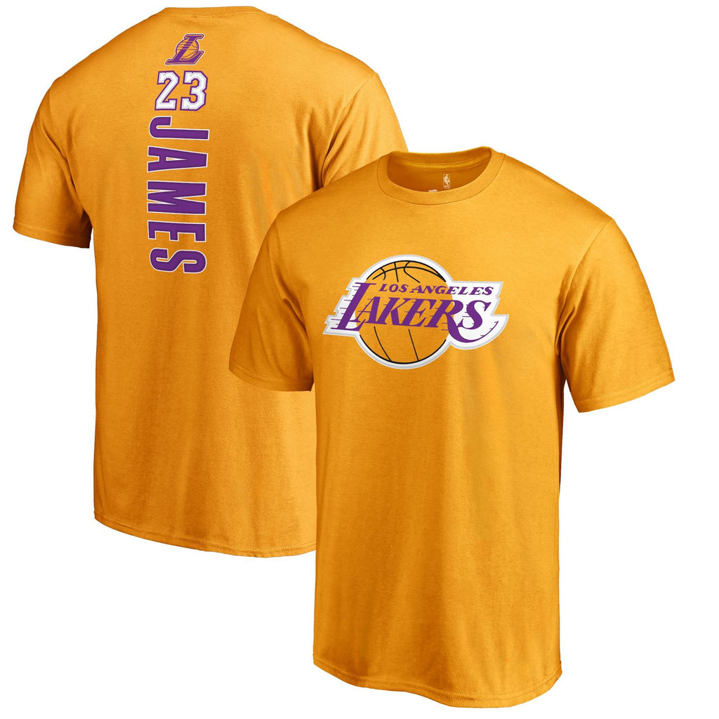 NBA Men's #23 LeBron James Los Angeles Lakers Backer Name & Number T-Shirt