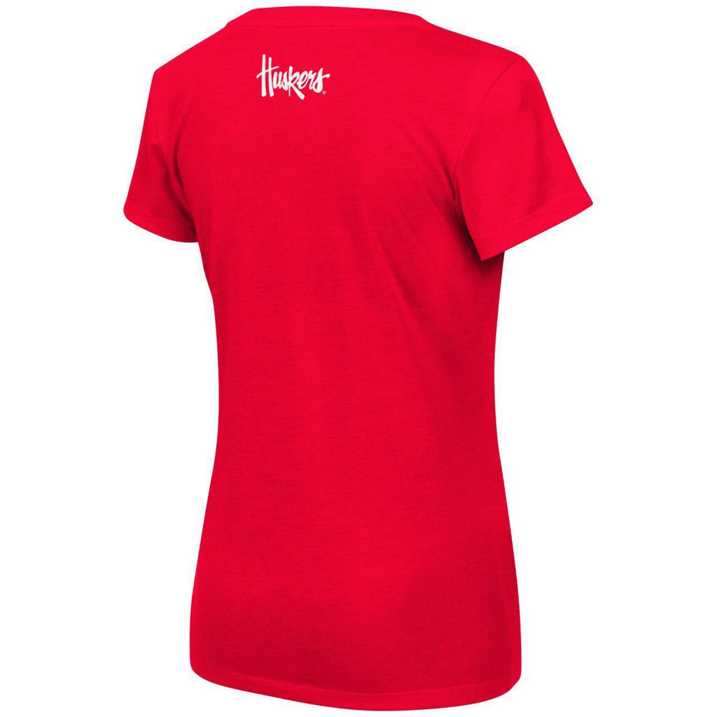 Colosseum NCAA Women’s Nebraska Cornhuskers Parma V-Neck T-Shirt