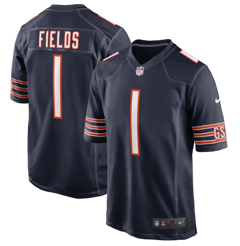 Nike NFL Men’s #1 Justin Fields Chicago Bears Game Jersey