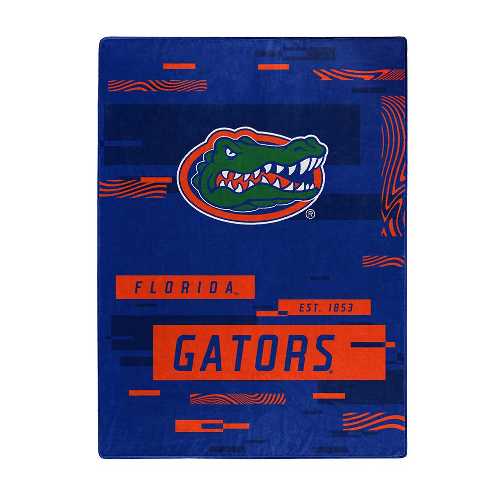 The Northwest NCAA Florida Gators Digitize Design Royal Plush Raschel Blanket