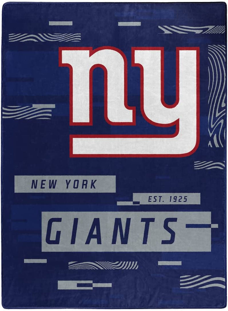The Northwest NFL New York Giants Digitize Design Royal Plush Raschel Blanket