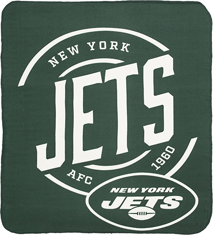 The Northwest Company NFL New York Jets Campaign Design Fleece Throw Blanket