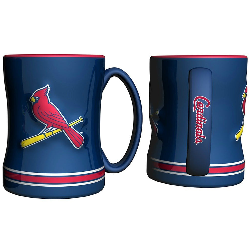 Boelter MLB St. Louis Cardinals Sculpted Relief Mug Team Color 14oz