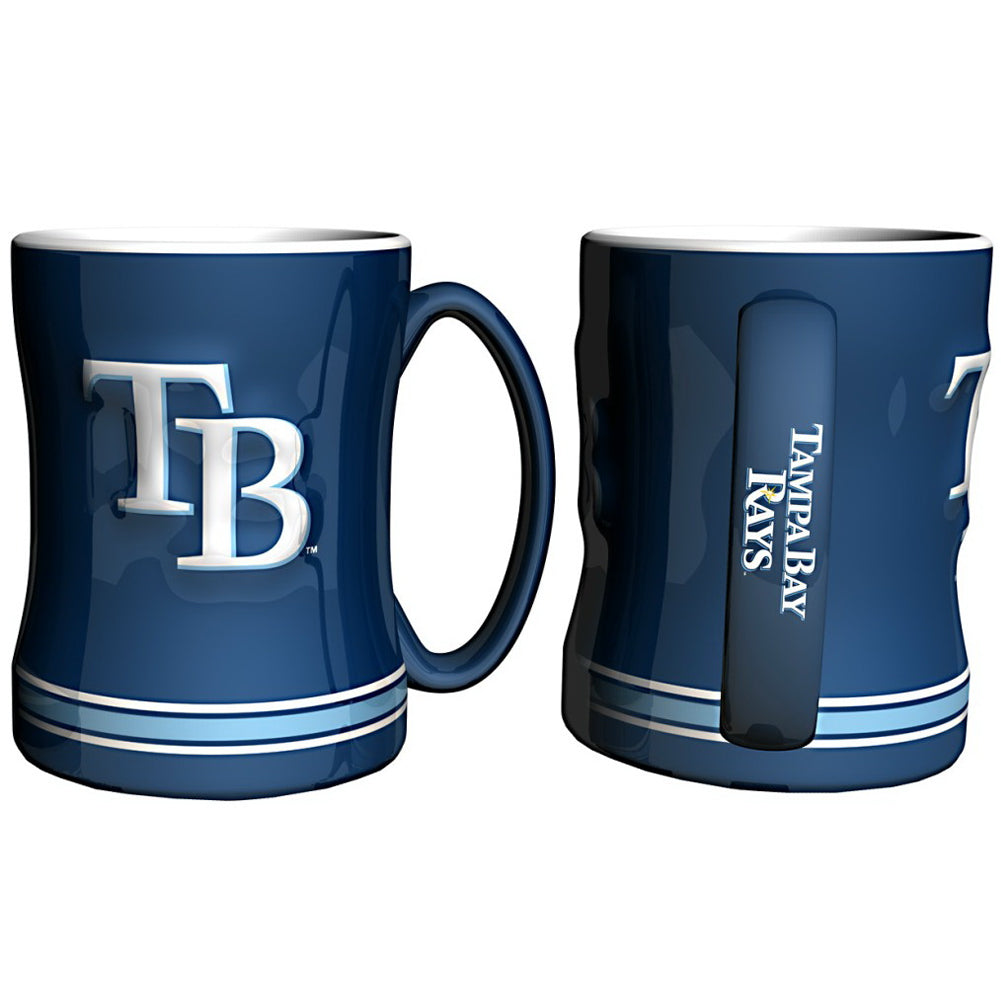 Boelter MLB Tampa Bay Rays Sculpted Relief Mug Team Color 14oz
